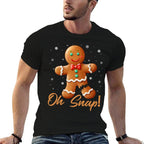 Funny Oh Snap Gingerbread Cookie Christmas  Trendy Pattern T-Shirt