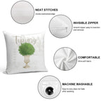 Topiary #2 Soft Reinforced Edging Throw Pillow