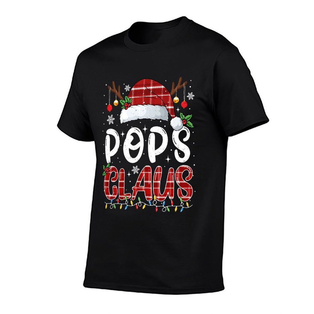 Pops Claus Christmas Lights Pajama Family Matching  Lightweight T-Shirt