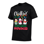 Chillin With My Preschool Snowmies Light Christmas Teacher Comfortable T-Shirt