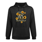 Cute Sunflower Its My 60th Birthday 60 Year Old Birthday Medium-Weight Fabric Hoodie