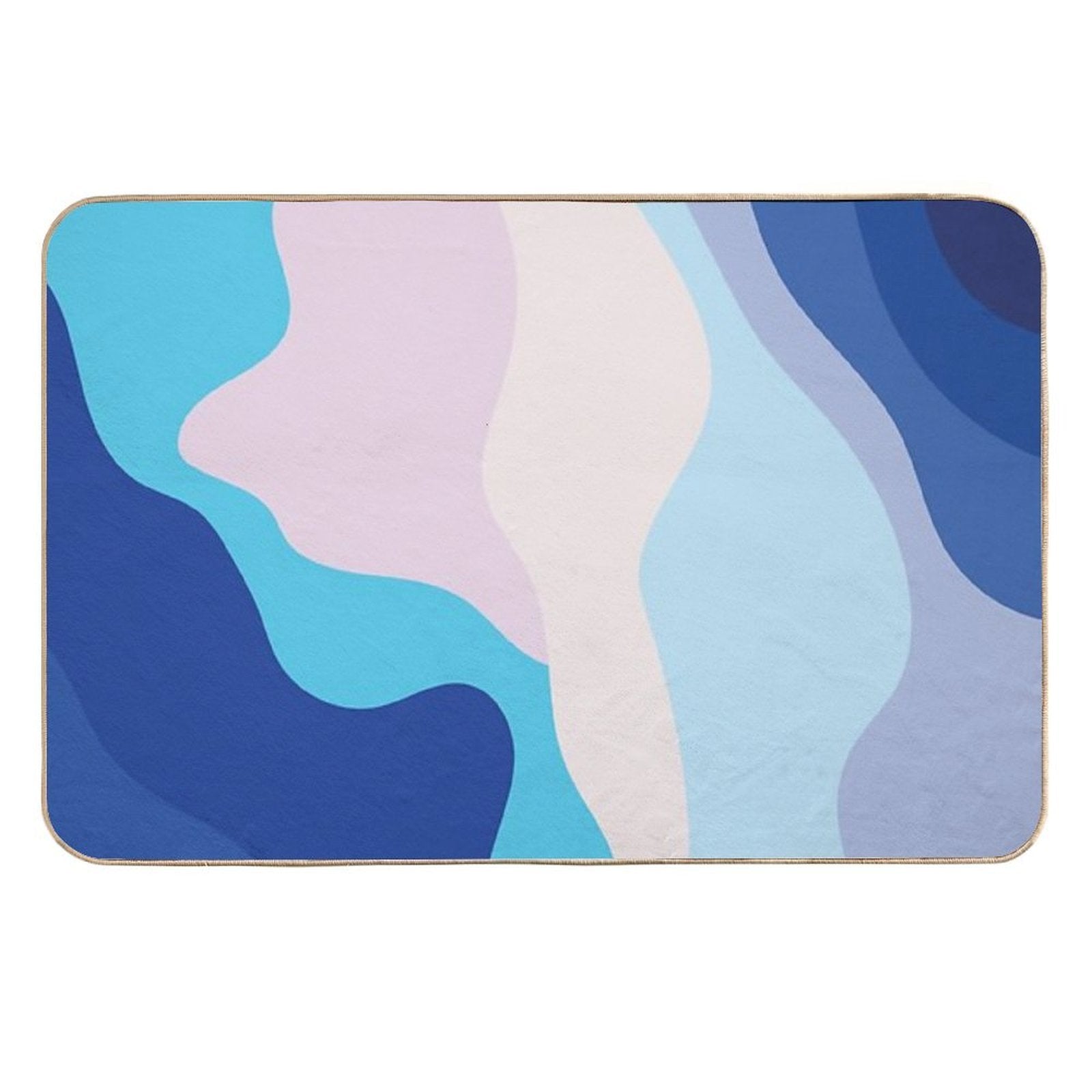 Milky Wave  Easy Maintenance Bath Mat