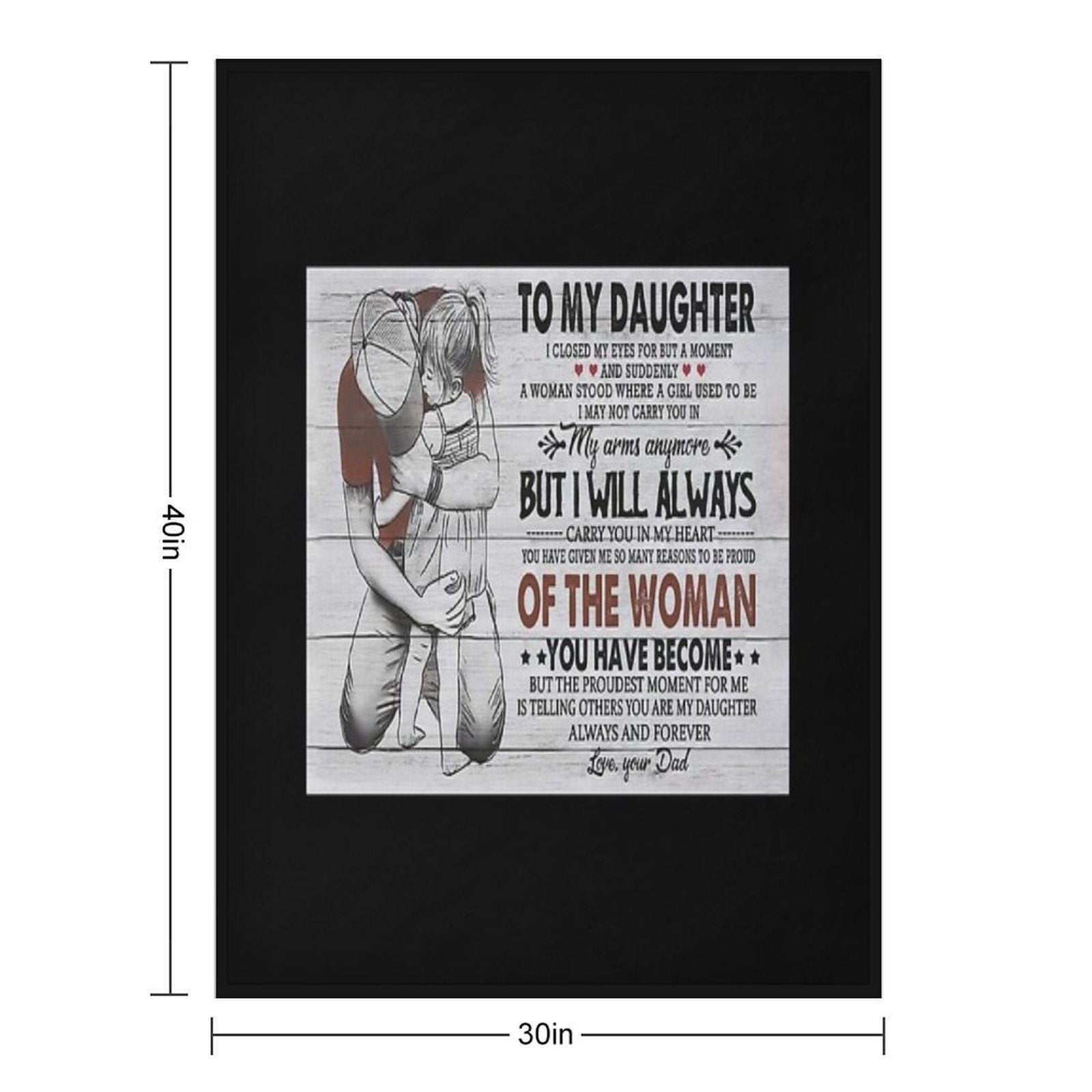 To My Daughter I Closed My Eyes For But A Moment And Suddenly Shrink-resistant Throw Blanket