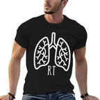 RT Respiratory Therapy Pulmonologist Respiratory Therapist  Ribbed Collar T-Shirt