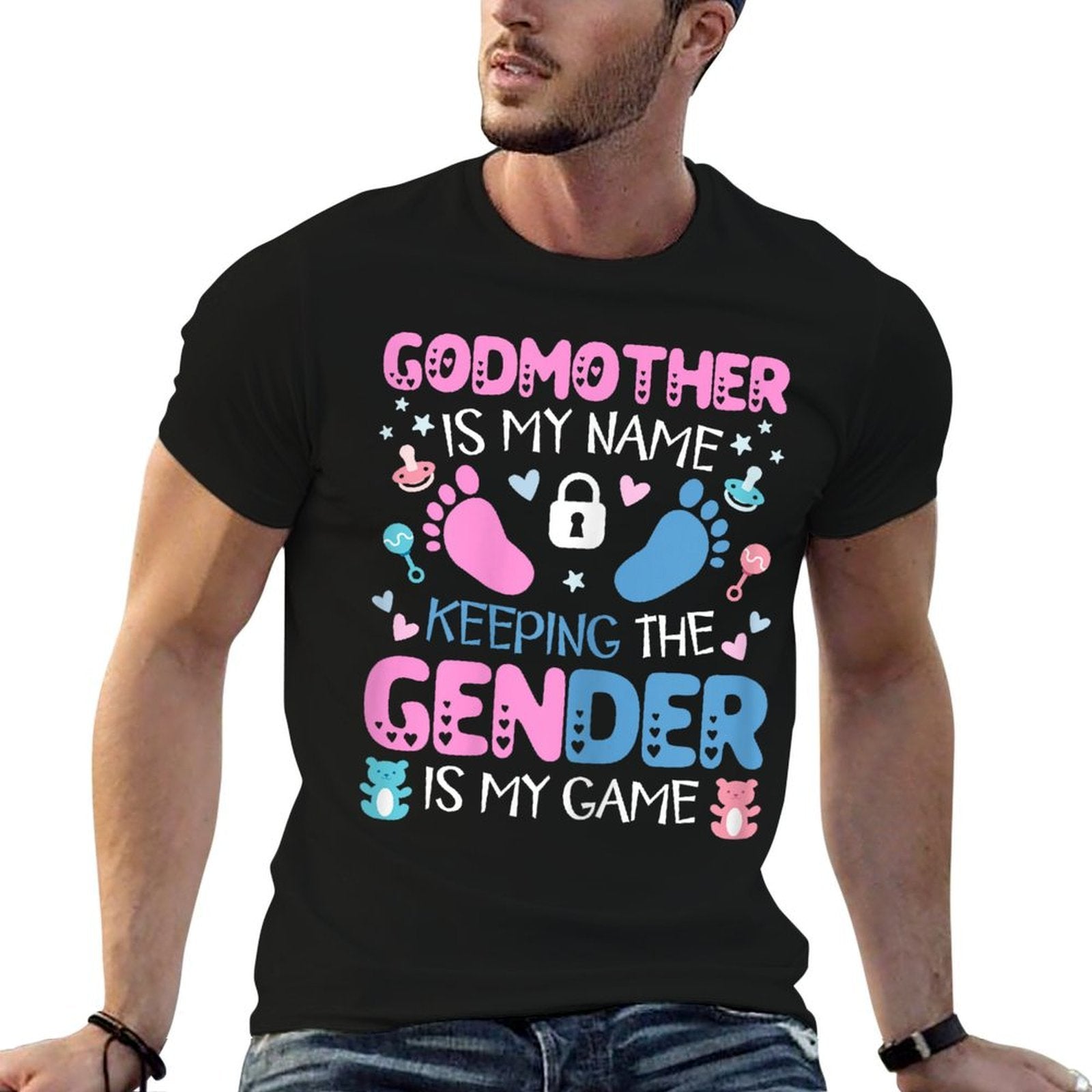 Godmother Gender Keeper Of The Gender Reveal Cute Godmother  Soft T-Shirt