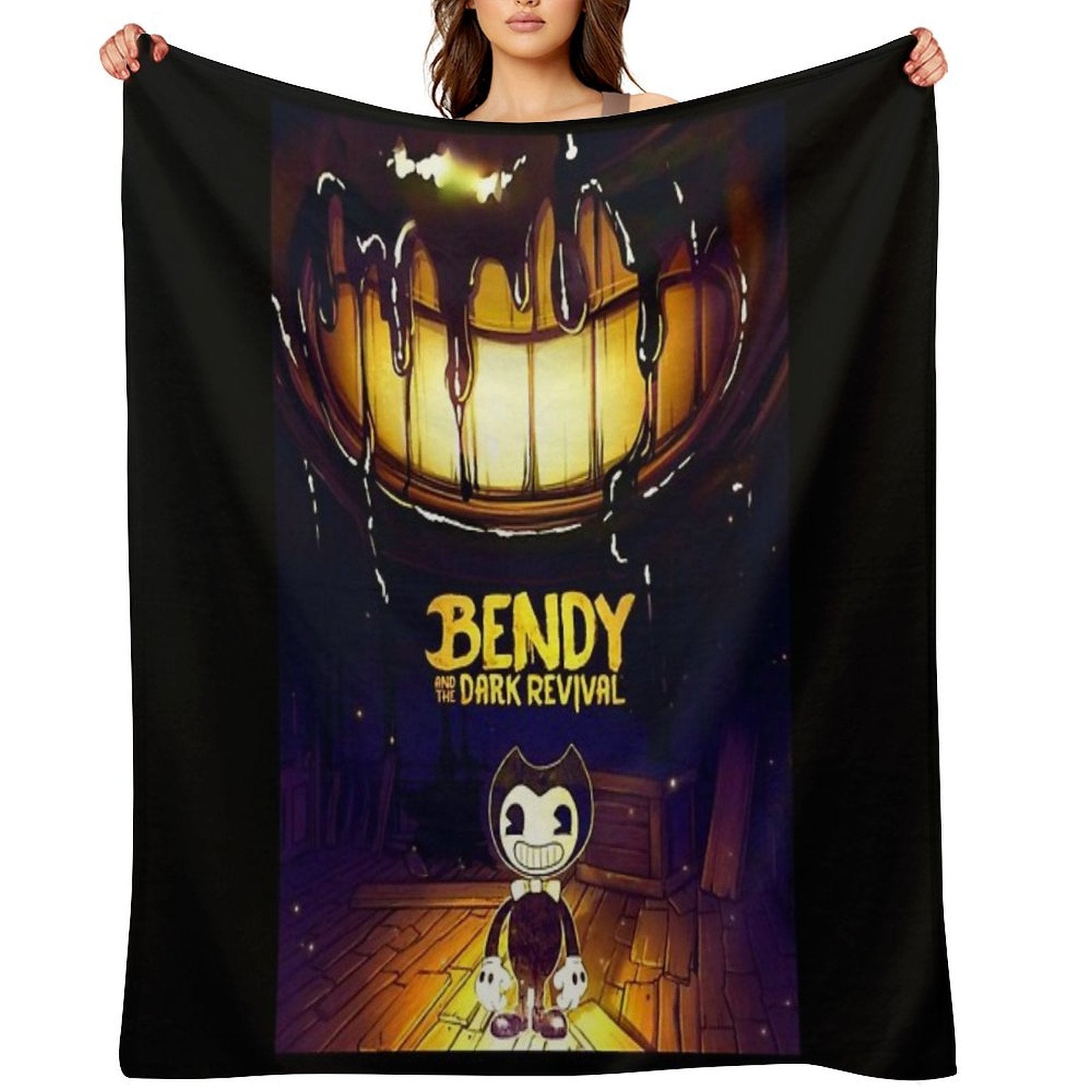 Bendy And The Dark Revival Shrink-resistant Throw Blanket