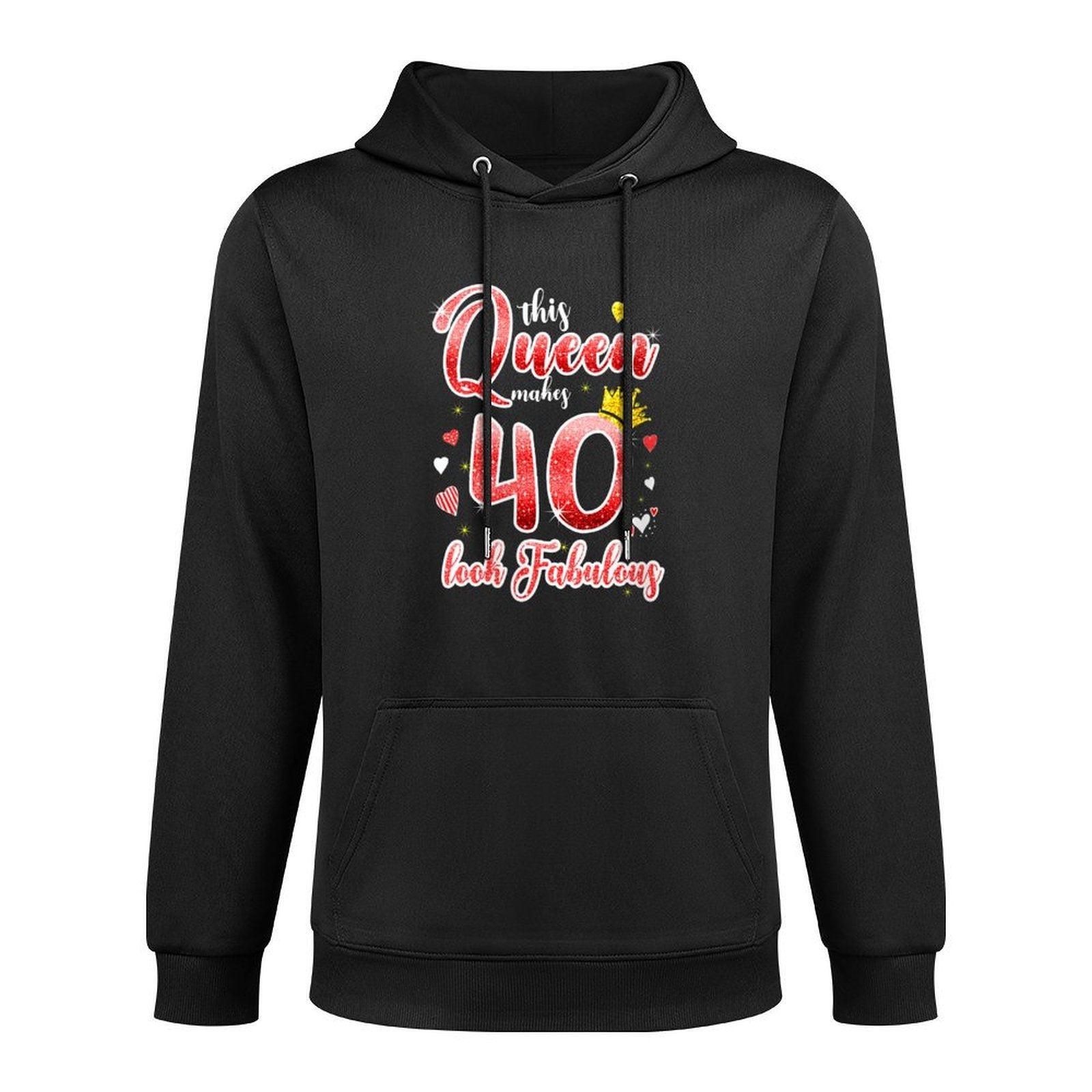Womens This Queen Makes 40 Look Fabulous 40th Birthday Gift Women Pilling-Resistant Hoodie