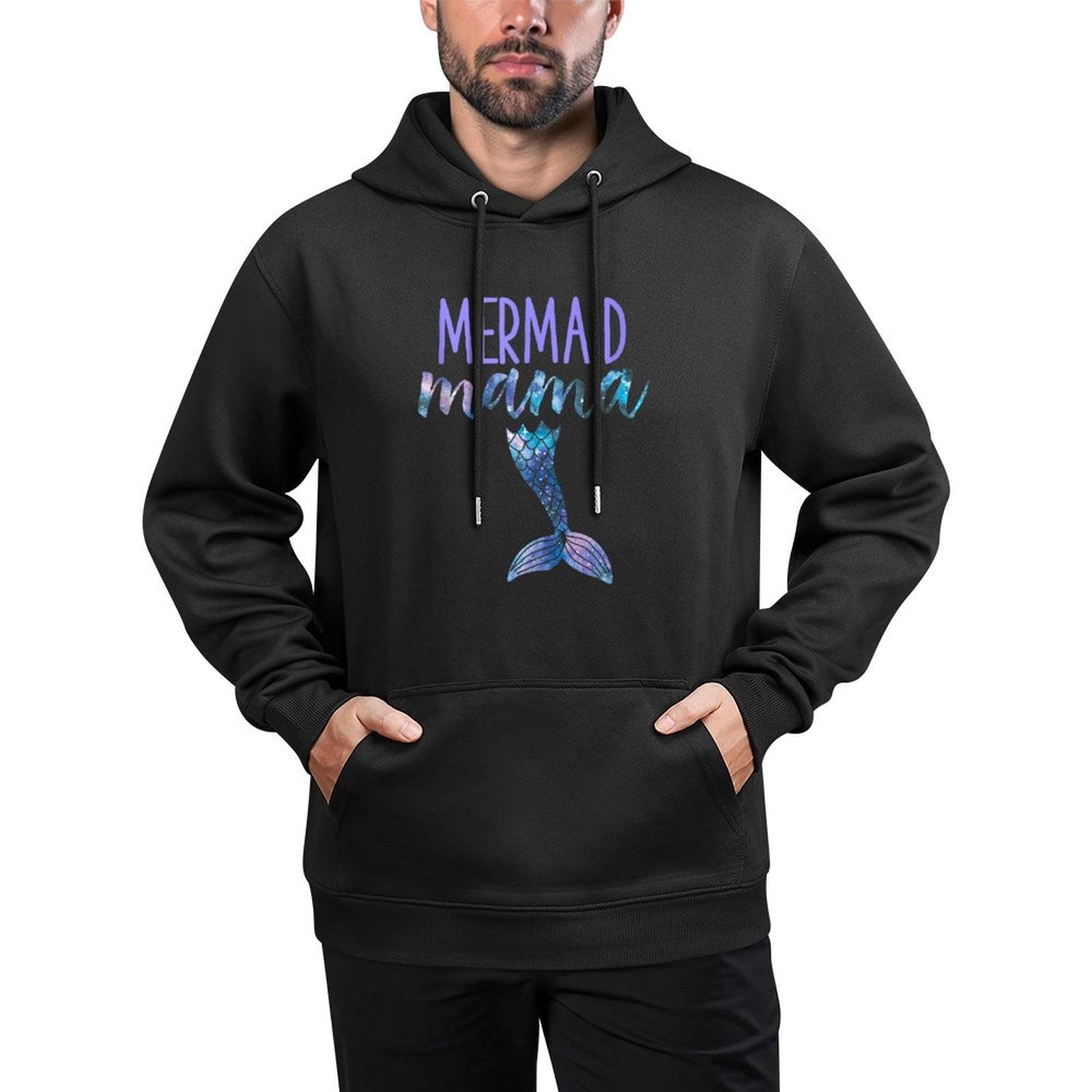 Mermaid Mama Cute Funny Matching Mermaid Birthday Party Colorfast Hoodie