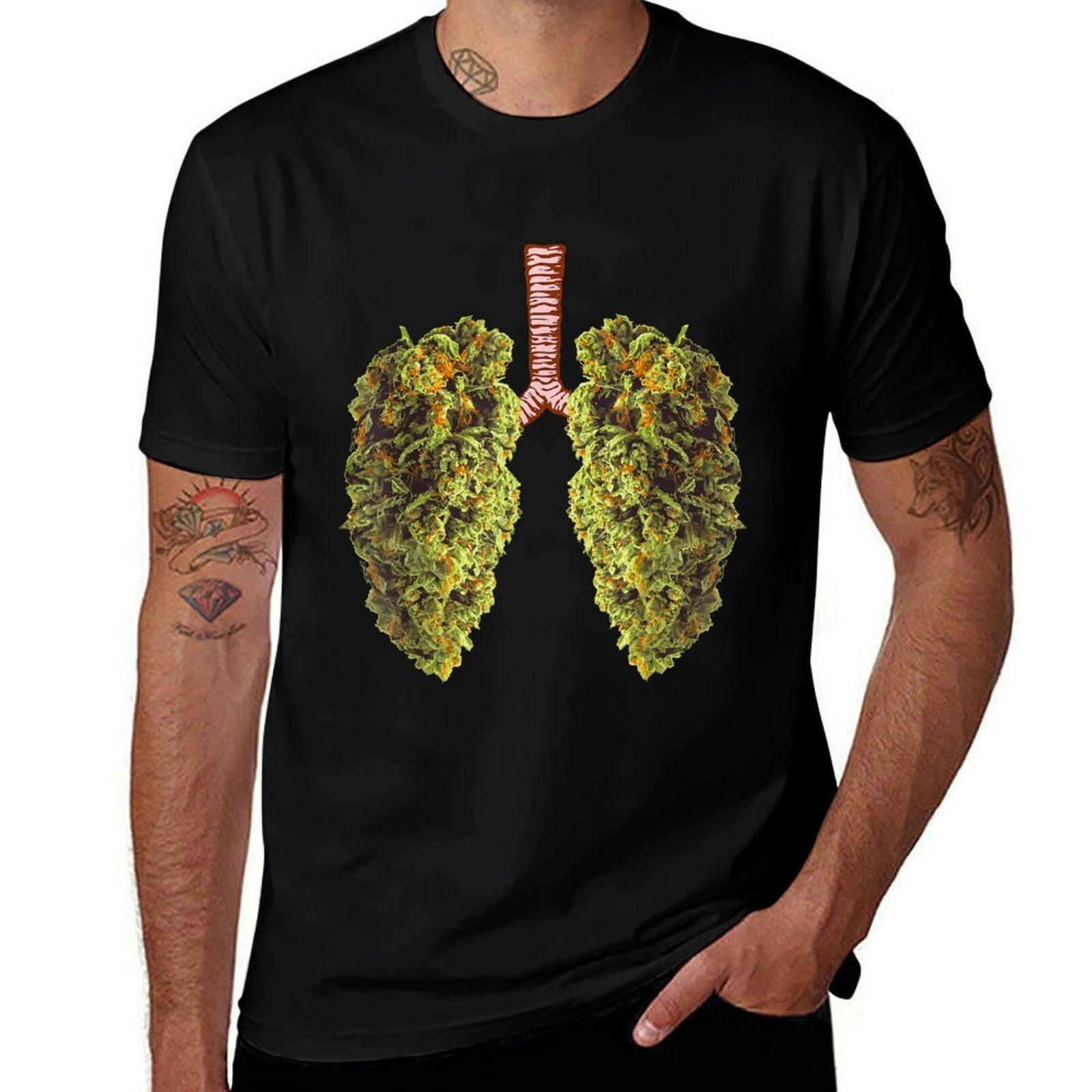 Funny Weed Lung Marijuana Bud - THC Lung  Versatile T-Shirt