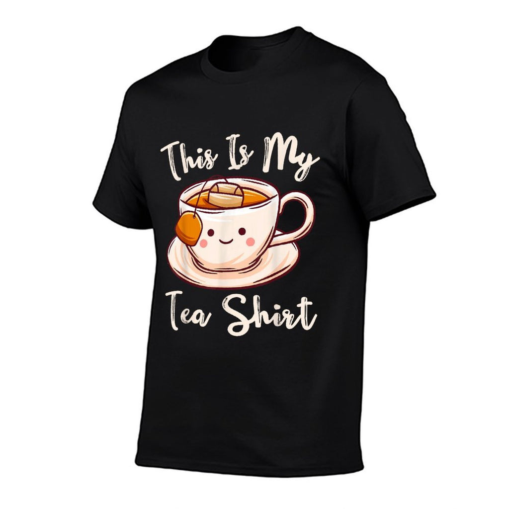 Tea Drinker Tea Lover This Is My Tea Tea Humor Drinker  Oversized Silhouette T-Shirt