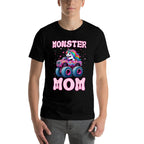 Funny Cute Unicorn Riding A Pink Monster Mom Truck Lovers  Summer-ready Fabric T-Shirt