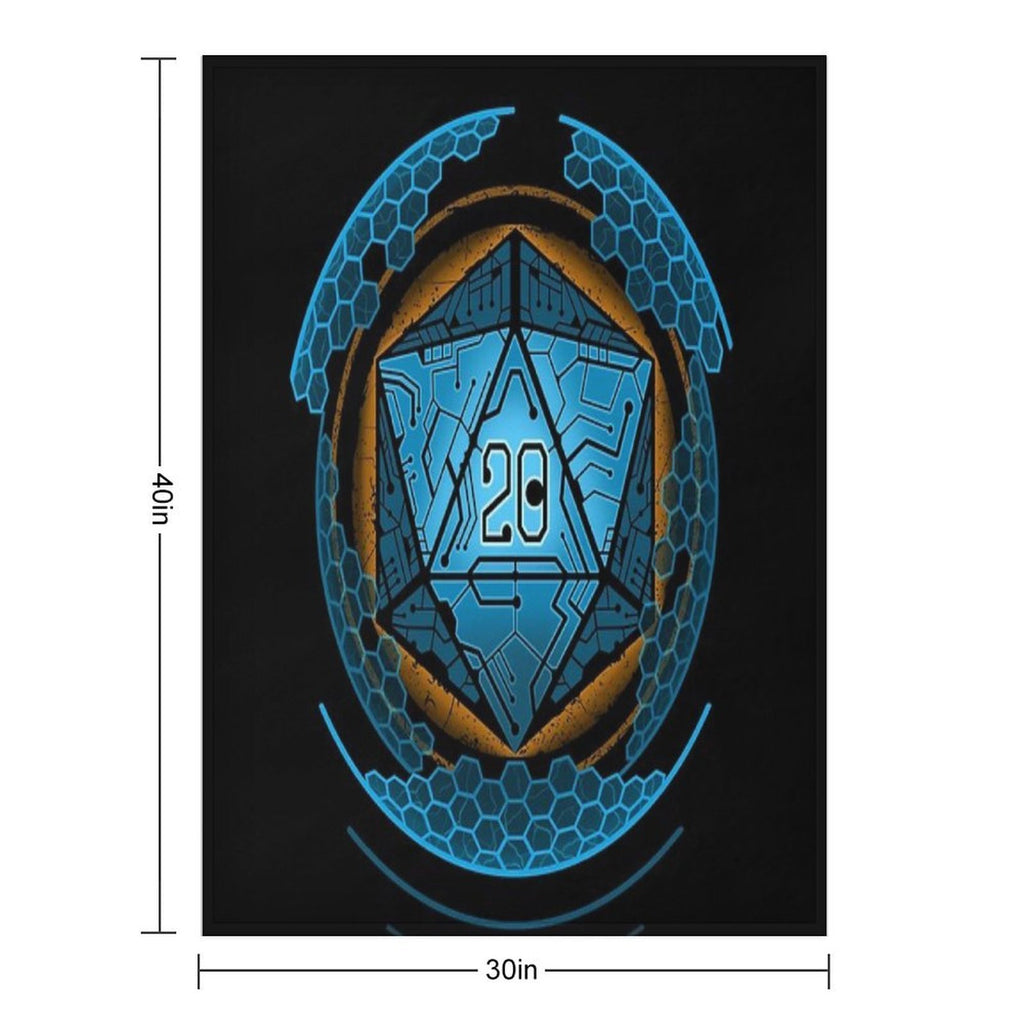 Sci-fi Shield D20 Gift-ready Throw Blanket