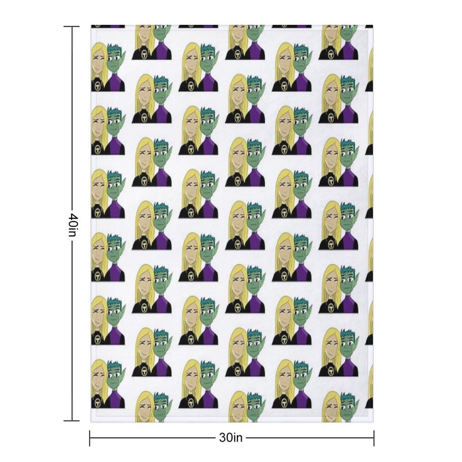 Beast Boy And Terra Easy Care Throw Blanket