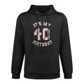 It's My 40th Birthday Baseball 40 Year Old Birthday Boy Mens Shrink-Resistant Hoodie