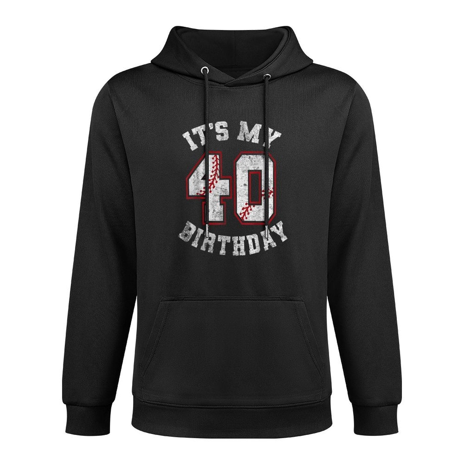 It&#39;s My 40th Birthday Baseball 40 Year Old Birthday Boy Mens Shrink-Resistant Hoodie