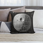 Death Star Blueprint Starship Fan Art Soft Style Accent Throw Pillow