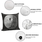 Death Star Blueprint Starship Fan Art Soft Style Accent Throw Pillow