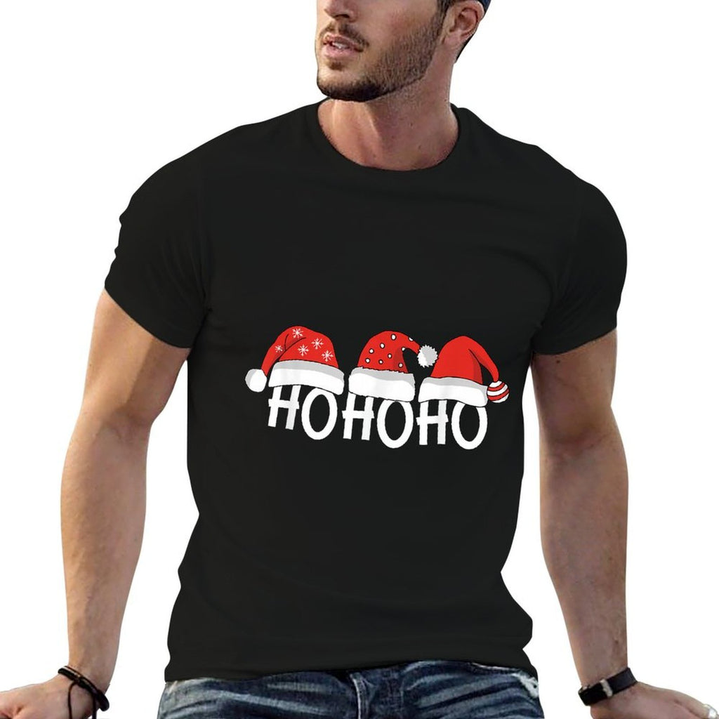 Ho Ho Ho Christmas  Heathered Texture T-Shirt