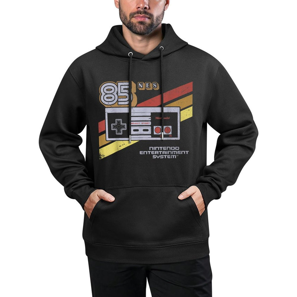 Nintendo NES Controller Retro Stripe 85 Medium-Weight Fabric Hoodie