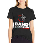 Funny Marching Band Grandma Music Lover Percussion Mom Gift  Wrinkle-resistant T-Shirt