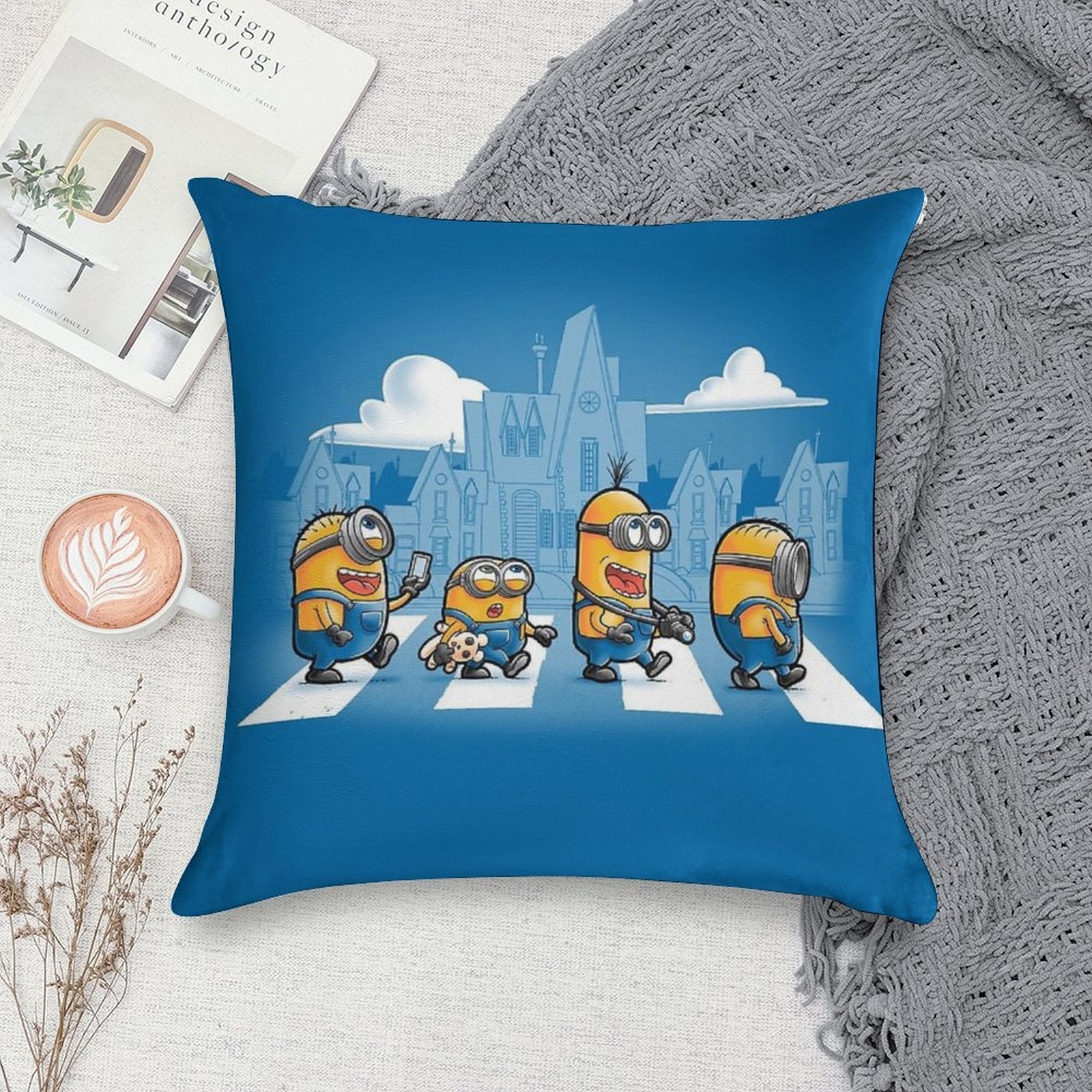 Minions Road Soft Decorative Cover Throw Pillow