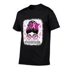 7th Grade Teacher In October We Wear Pink Cancer Awareness Comfortable T-Shirt