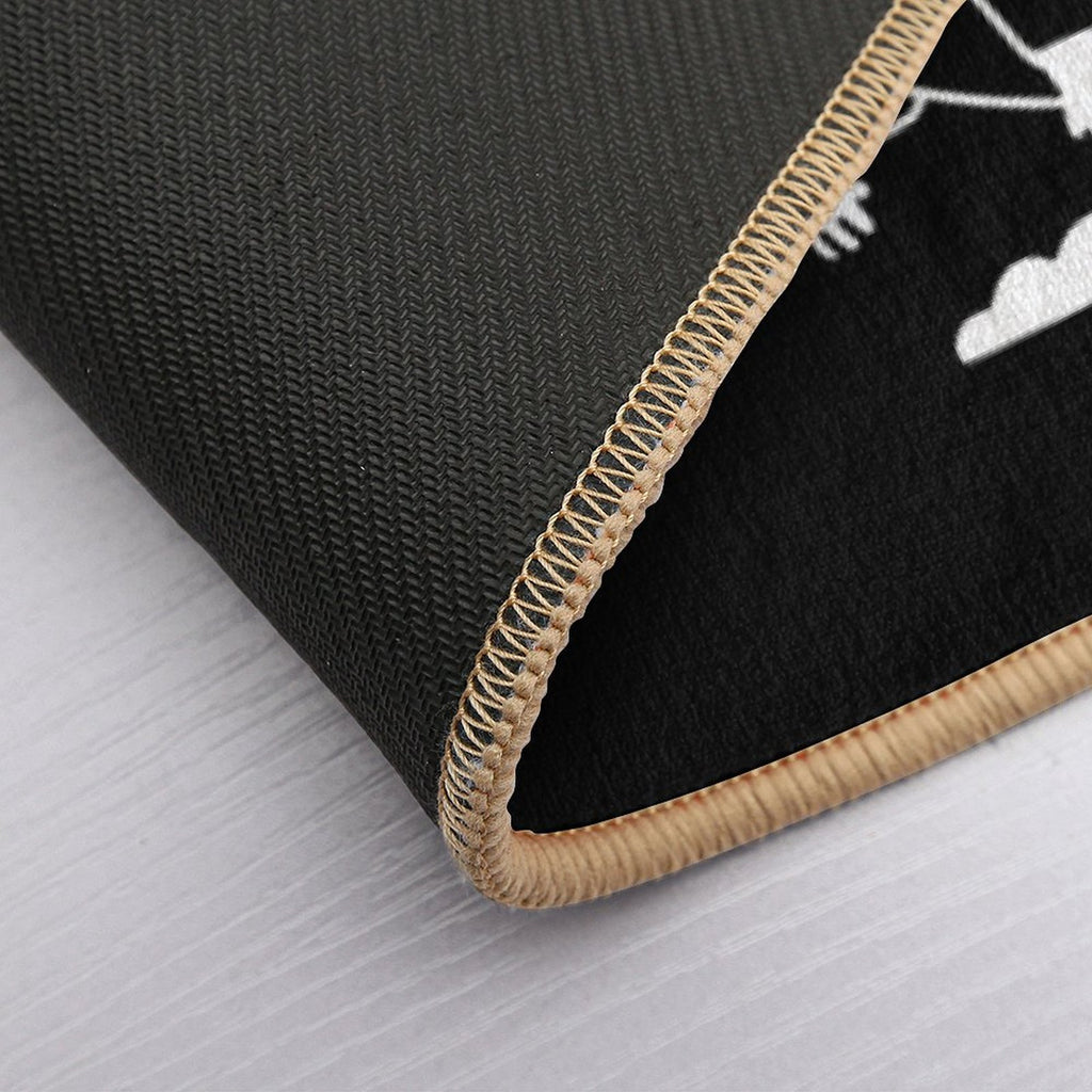 Cat Riding Grim Reaper  Anti-Trip Bath Mat