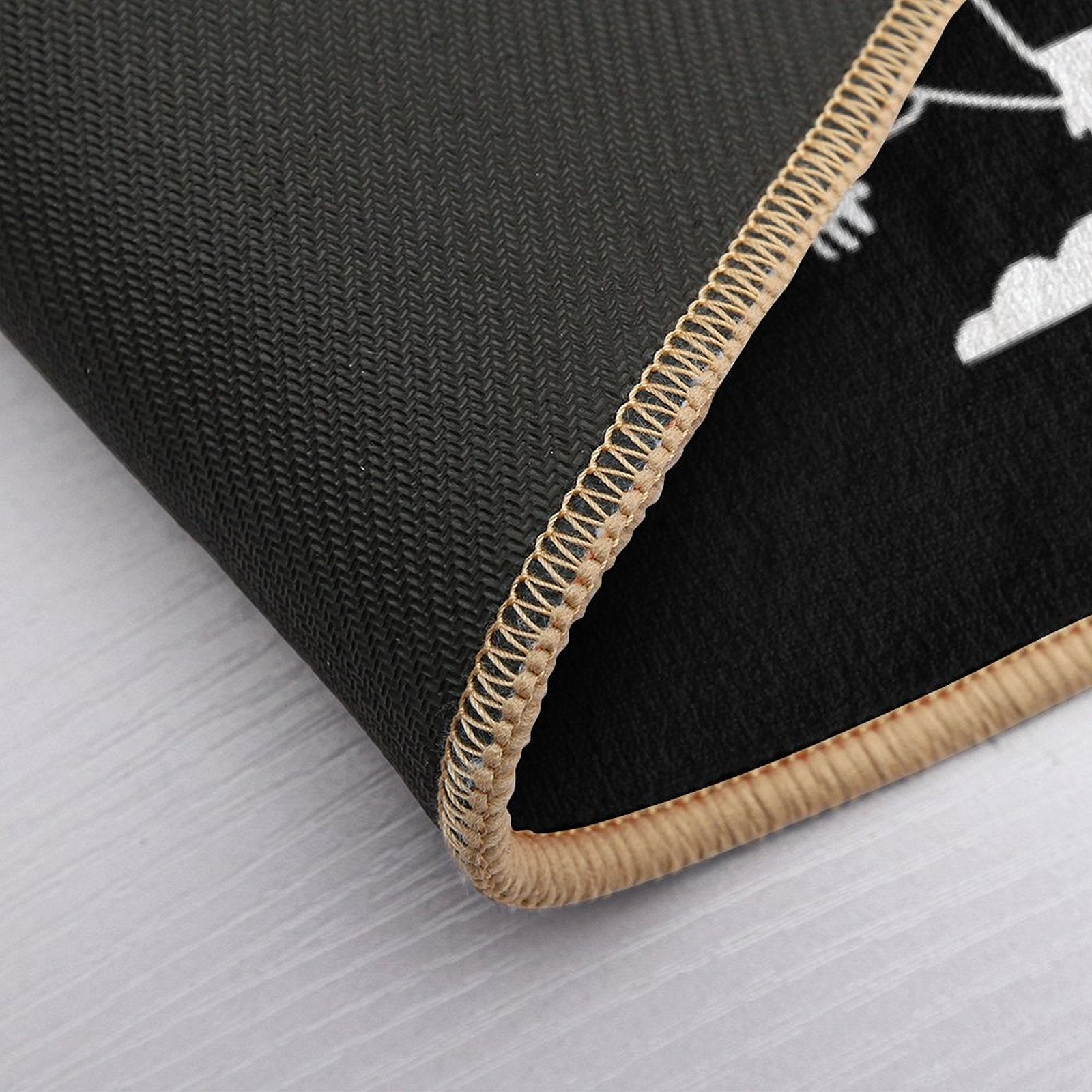 Cat Riding Grim Reaper  Anti-Trip Bath Mat