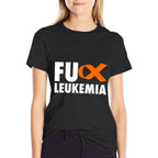 FU Leukemia - Funny Leukemia Awareness  Oversized Silhouette T-Shirt