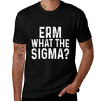 Erm What The Sigma Funny Meme Brainrot Nerd Humor  Summer-ready Fabric T-Shirt
