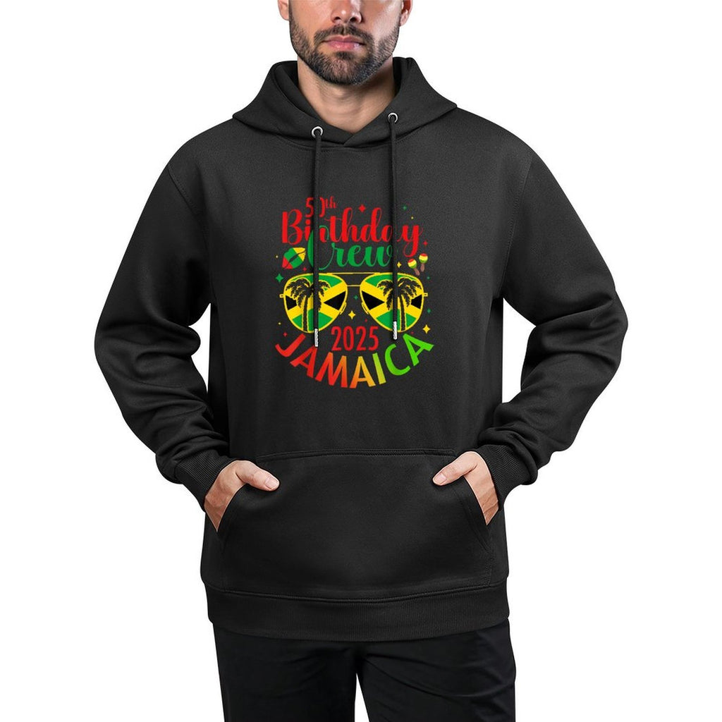 50th Years Old Birthday Crew Jamaica Trip 2025 Party Match Shape Retention Hoodie