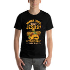Wanna Taco Bout Jesus Funny Christian  Oversized Silhouette T-Shirt