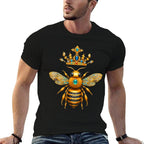 Queen Bee Crown Women Men Girls Honey Hive Bee Keeper Bee  Heathered Texture T-Shirt