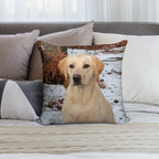 Yellow Lab Soft Fade-Resistant Throw Pillow