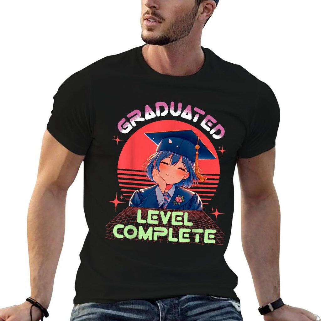 Graduation Shirts 2025 Anime Lover High School College  Fade-proof Color T-Shirt