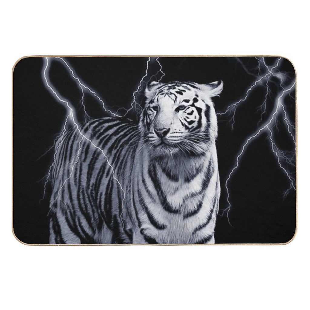 WHITE TIGER OF THE WEST  Fade-Resistant Bath Mat