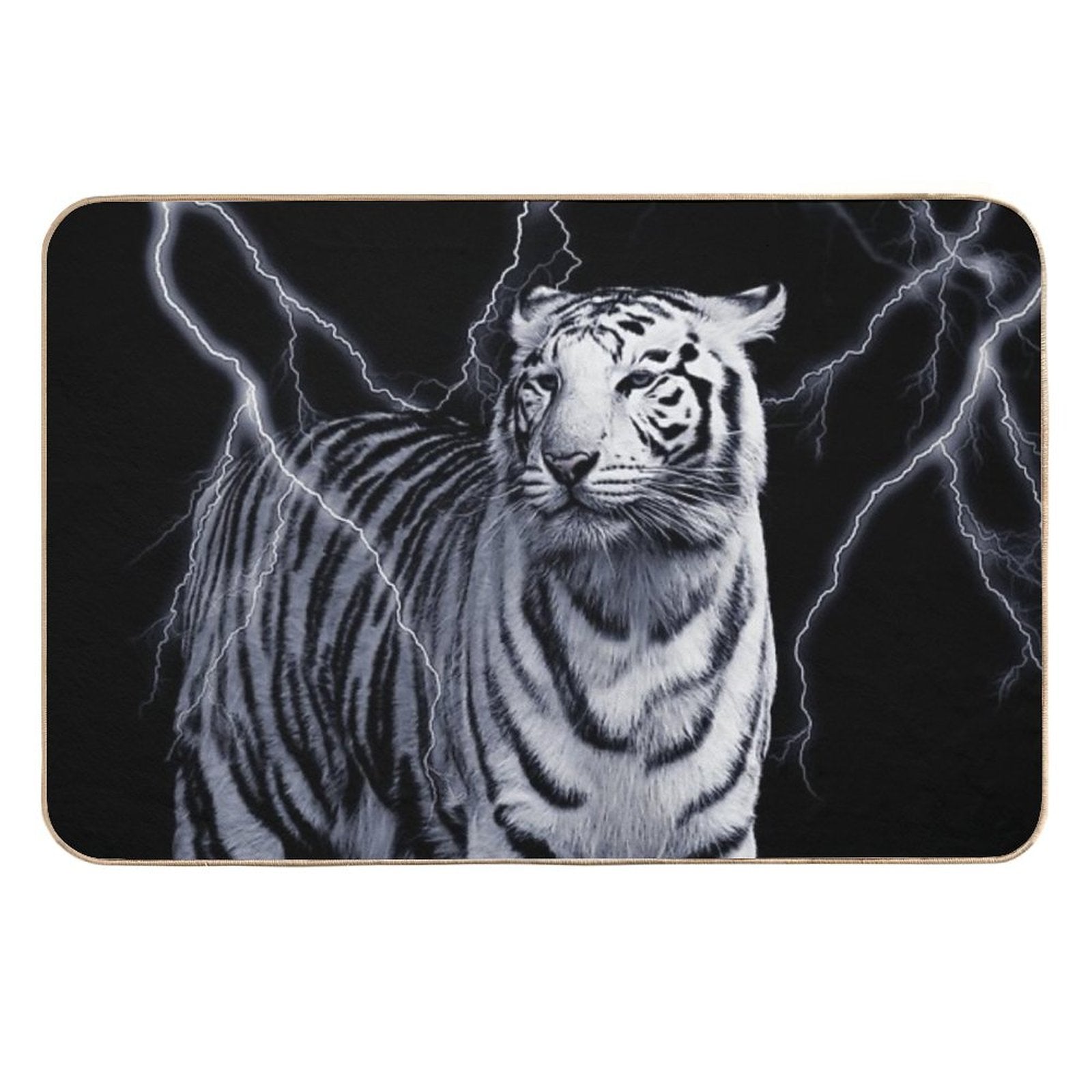 WHITE TIGER OF THE WEST  Fade-Resistant Bath Mat