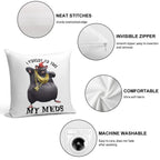Biggie Cheese I Forgot to Take My Meds Soft Durable Construction Throw Pillow