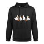 Duck Halloween Cute Ghost Ducks Halloween Farmer Duck Lover Unisex Design Hoodie