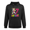 7 Years Old Unicorn Flossing 7th Birthday Girl Unicorn Party Machine Washable Hoodie