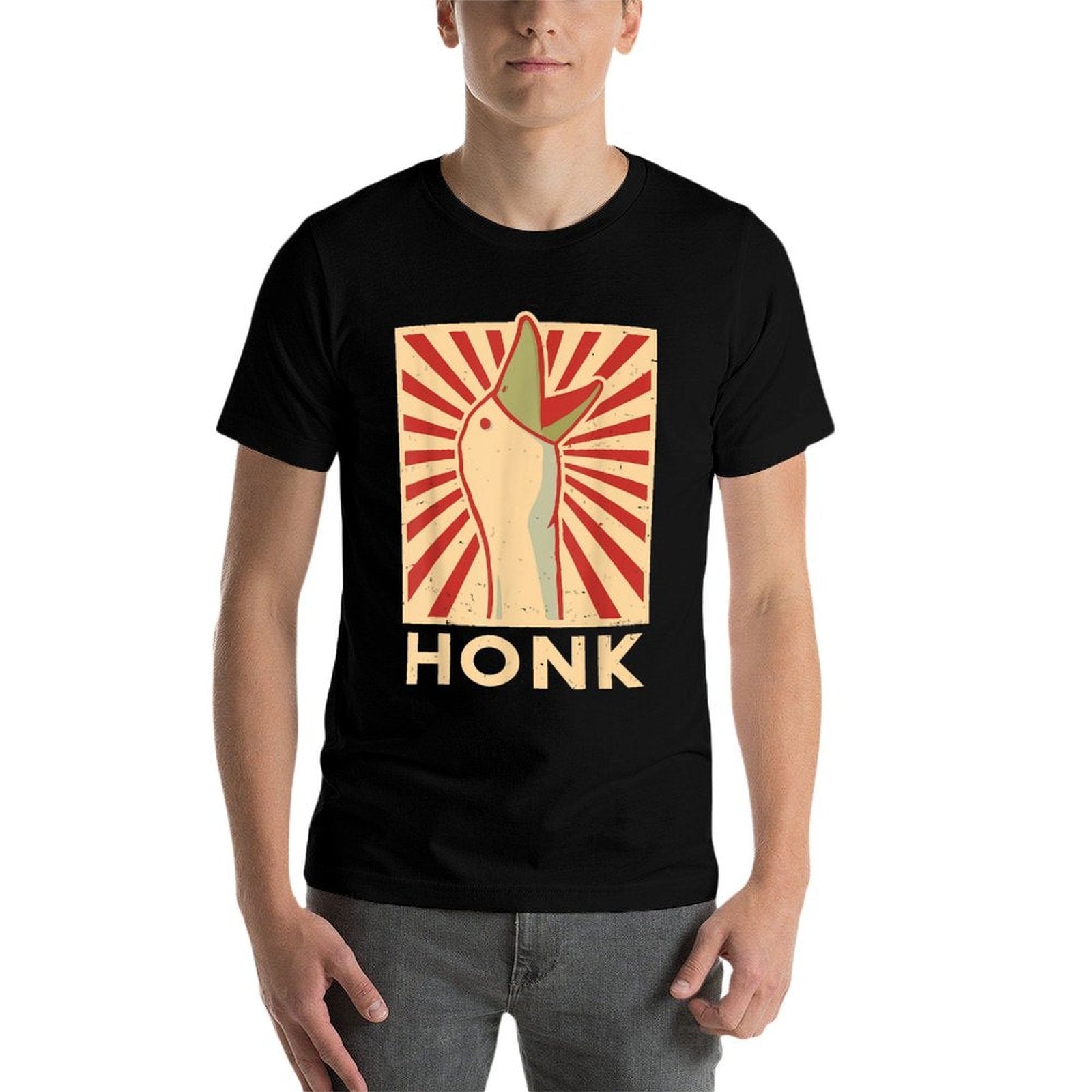 Honk Goose - Funny Duck Chicken Meme Idea Comfortable T-Shirt