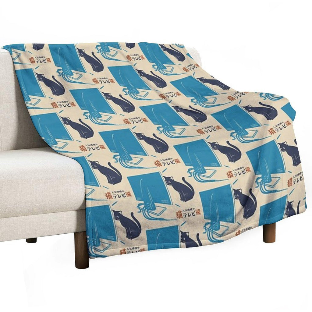 Cat TV Anti-pilling Throw Blanket