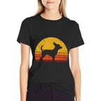 Retro Chihuahua Men Women Dog Mom Dad Chihuahua  Stretchy T-Shirt