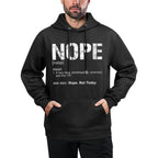 Womens Nope Sarcastic Ironic Nope Not Today Funny Nope Definition Moisture-Wicking Hoodie
