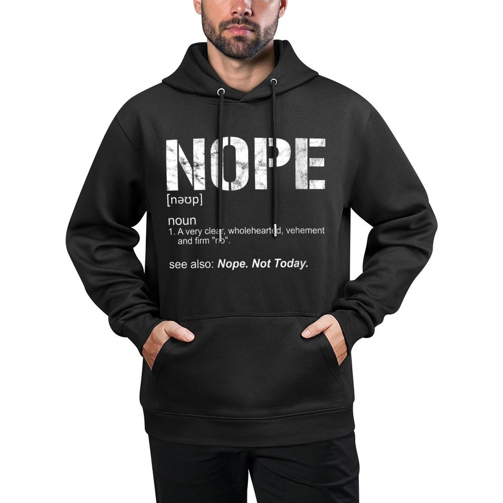 Womens Nope Sarcastic Ironic Nope Not Today Funny Nope Definition Moisture-Wicking Hoodie