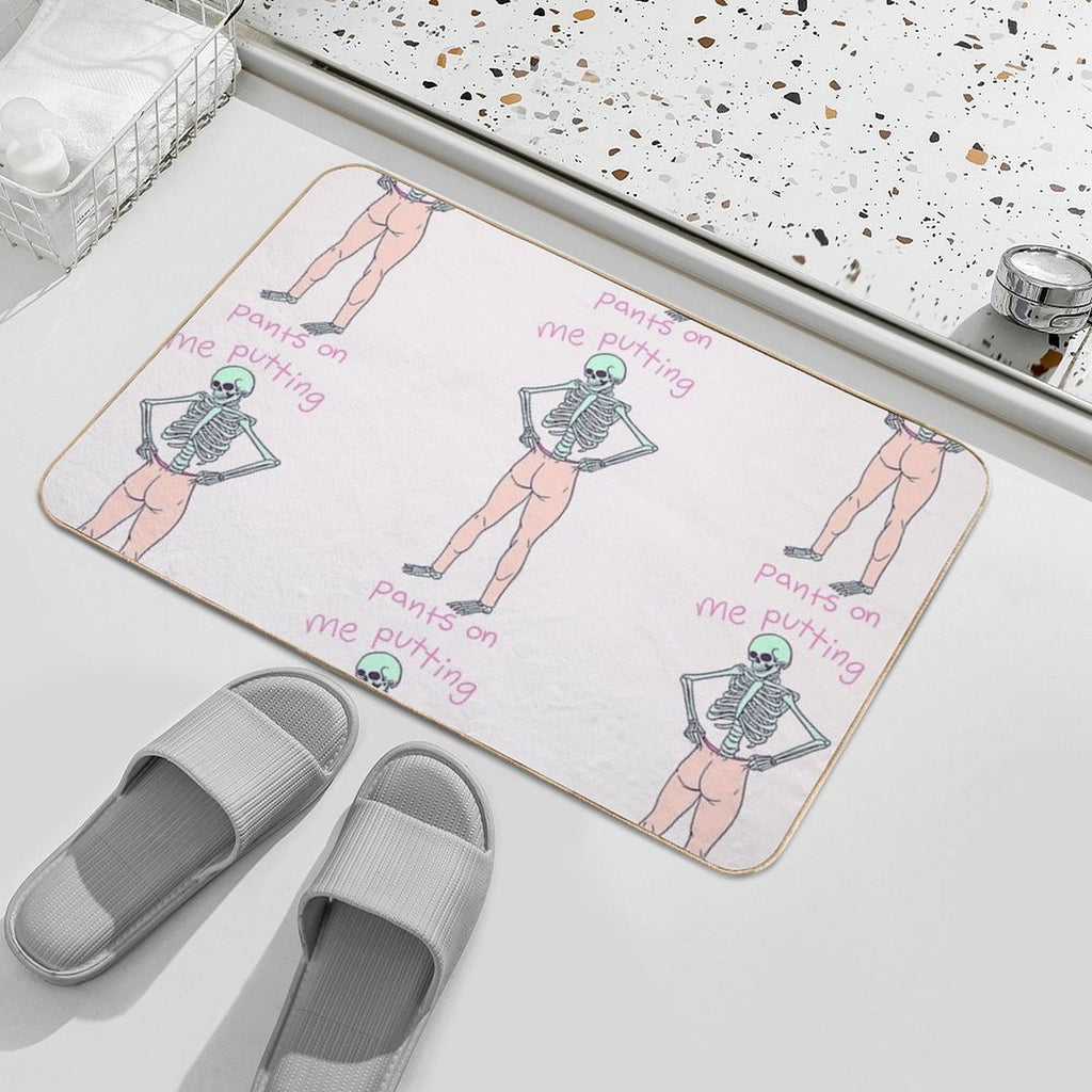 Backwards Pants  Repositionable Bath Mat