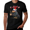 F-Caw-F Christmas Crow Xmas Goth Lights Santa Hat Raven Comfortable T-Shirt