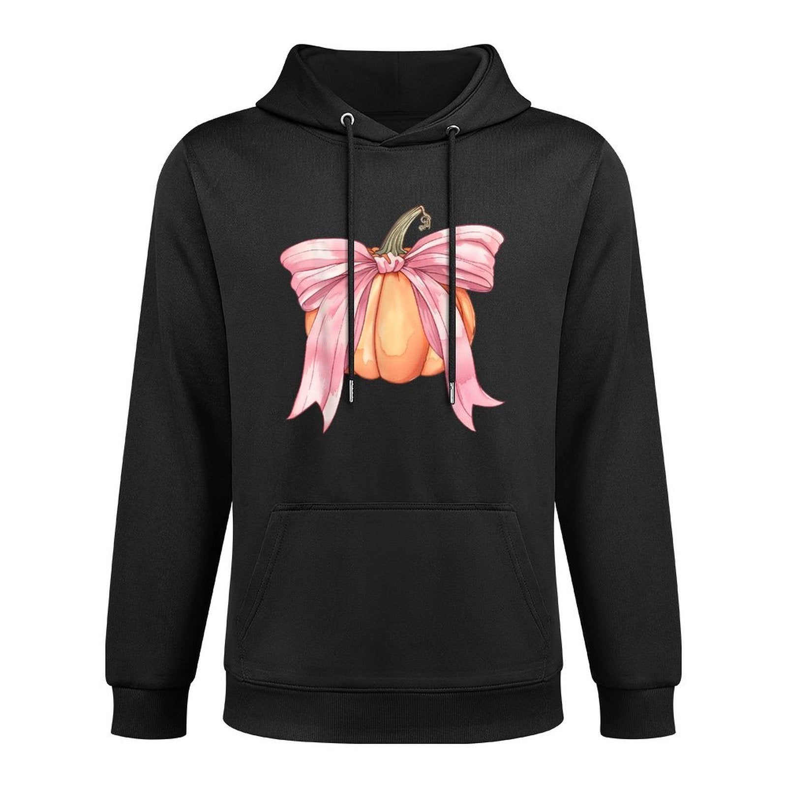 Coquette Autumn Pumpkin Pink Bow Girly Halloween Fall Women Shape Retention Hoodie