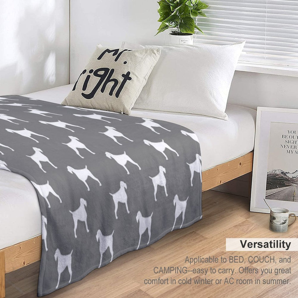 German Wirehaired Pointer Silhouette(s) Easy Care Throw Blanket