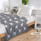 German Wirehaired Pointer Silhouette(s) Easy Care Throw Blanket